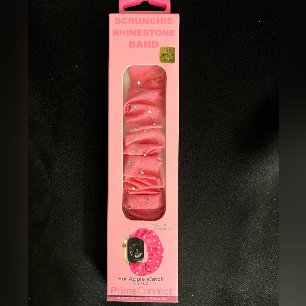 Scrunchie rhinestone band for Apple Watch fits 42/44 mm NIB